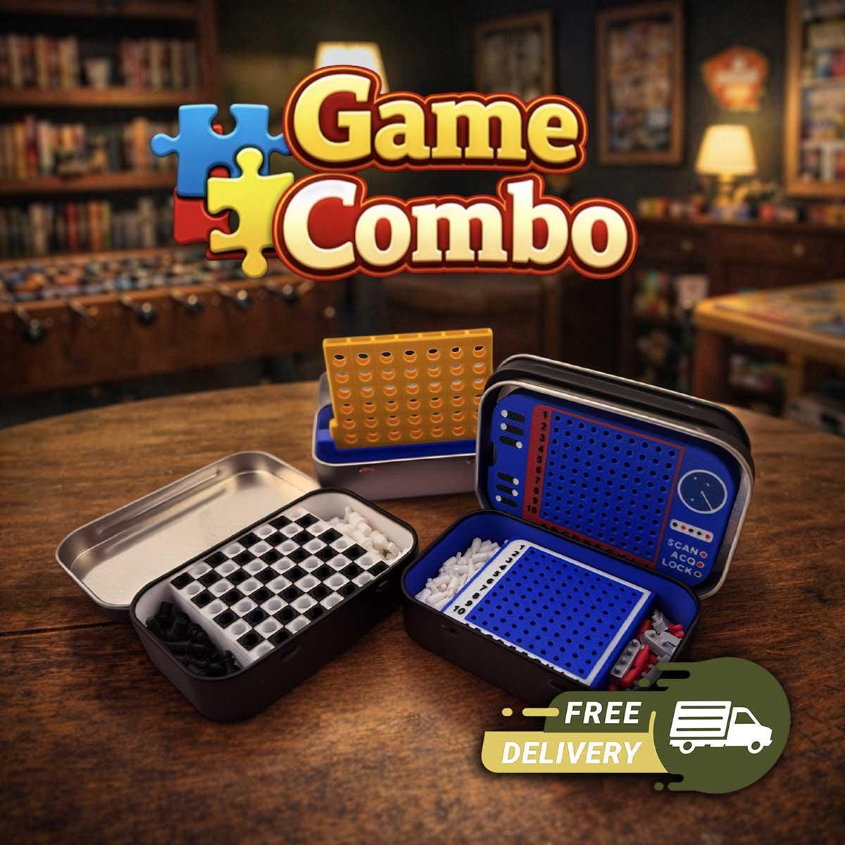 Mini Travel Game Set — pocket game in an Altoids-size tin